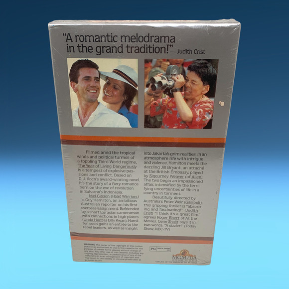 NEW The Year of Living Dangerously (1983) VHS Mel Gibson MGM/UA Big Box SEALED - Picture 2 of 4